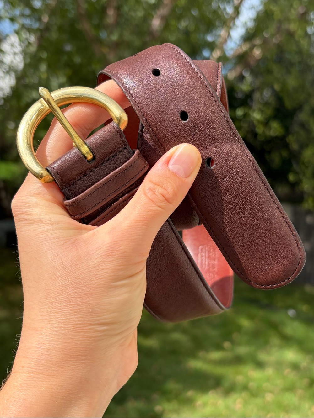 Vintage Coach Brown Leather & Brass Belt 8500 E2 (May 92’)
